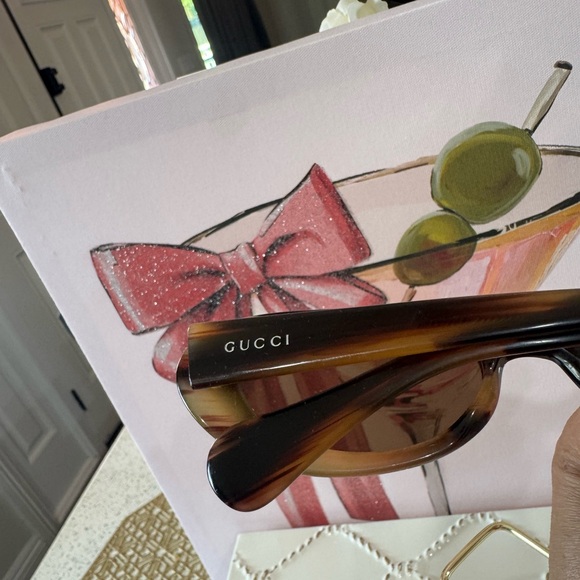 🤎Gucci Sunglasses Brown GG2420/S 3CX 52/19 Oval type With Side logo - Picture 16 of 17